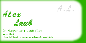 alex laub business card